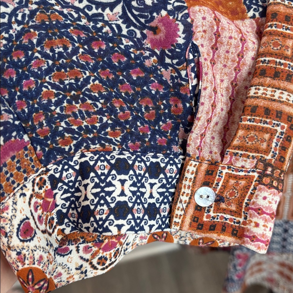 Rose & Olive - Flowy Patchwork Print Colorful But… - image 5